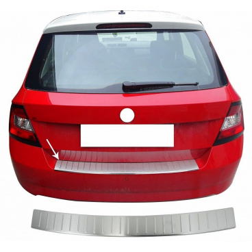 Nerez chróm ochranný panel zadného nárazníka Omtec Škoda Fabia III hatchback