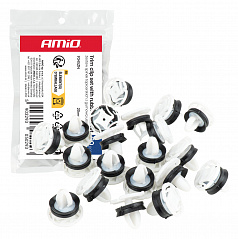 Sada čalúnnických spôn s gumovým tesnením 20 mm ⌀ 9 mm 20 ks.