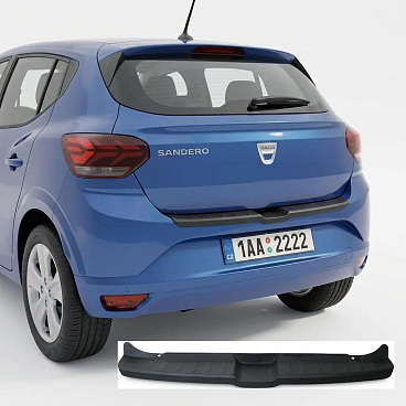 Nerezový - karbon kryt hornej hrany zadného nárazníka Dacia Sandero HB 5D DJF 2020+ Nerezový - karbon kryt hornej hrany zadného nárazníka Dacia Sandero HB 5D DJF 2020+