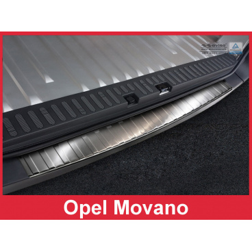 Nerez kryt- ochrana prahu zadného nárazníka Opel Movano 2014-16 Nerez kryt- ochrana prahu zadného nárazníka Opel Movano 2014-16