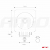 Halogénová LED pracovná lampa reflektor AWL18 12V 24V AMIO-02432