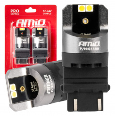 Žiarovky LED CANBUS PRO séria 3157 P27/7W 4x3030 SMD Biela 12/24V AMIO-03588