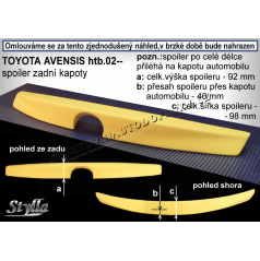 TOYOTA AVENSIS HTB (02+) spoiler zad. kapoty