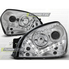 Hyundai Tucson 2004-10 predné číre svetlá Daylight LED chrome (LPHU04)