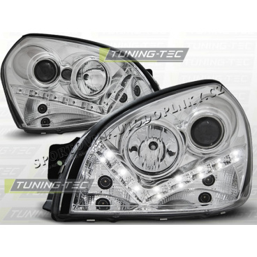 Hyundai Tucson 2004-10 predné číre svetlá Daylight LED chrome (LPHU04)