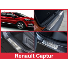 Nerez kryt- zostava-ochrana prahu zadného nárazníka + ochranné lišty prahu dverí Renault capture 2013-16