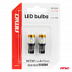 LED žiarovky CANBUS W5W T10 3030 4SMD + 3020 1SMD biele 12V 24V AMIO-04990