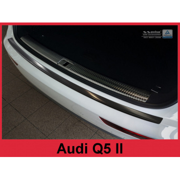 Nerez kryt- čierna ochrana prahu zadného nárazníka Audi Q5 II 2016+