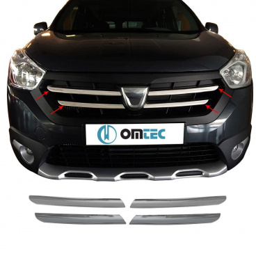 Nerez kryty prednej masky Dacia Dokker 2012-21, Lodgy Stepway 2012+