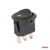 Spínač prepínač tlačidlo okrúhle 12V 20A ON OFF podsvietenie žlté AMIO-03962