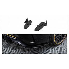 Splitter Mercedes-Benz CLA 45 C117 Facelift Tył Boczne Street Pro Black-Red + Gloss Flaps