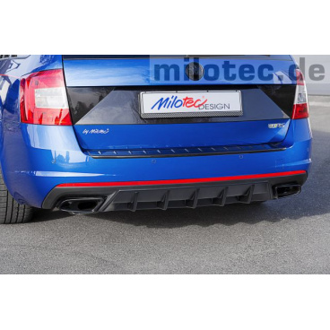 Difúzor zadného nárazníka, ABS čierna metalíza Škoda Octavia III RS Limousine, Combi Difúzor zadného nárazníka, ABS čierna metalíza Škoda Octavia III RS Limousine, Combi