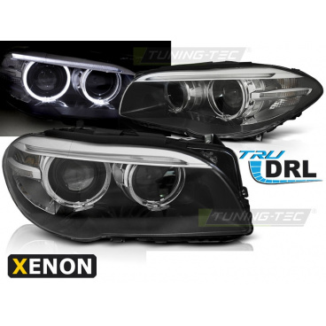 BMW F10,F11 2010-07.2013 predné číre svetlá  AE LED black DRL (LPBMI2)
