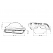 Koncovka tlmiča 285x80mm vstup 160x100mm Mercedes W212 Leštená Sada