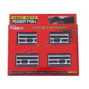 Peugeot 106 - chromové kryty větráků topení RACING FORCE Peugeot 106 - chromové kryty větráků topení RACING FORCE