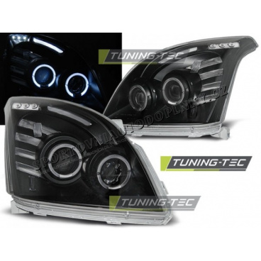 Toyota Land Cruiser 120 2003-09 přední čirá světla Angel eyes black Toyota Land Cruiser 120 2003-09 přední čirá světla Angel eyes black