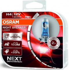 Žiarovka Osram Night Breaker Laser NG H4 + 150% 12V / 55W (sada 2 ks)