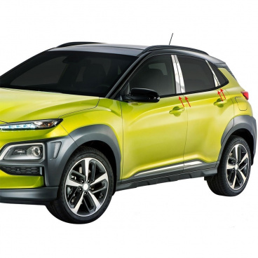 Nerez kryty okenných stĺpikov Hyundai Kona 8 ks