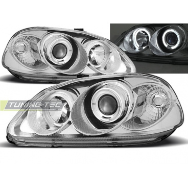 Honda Civic 09.95-02.99 predné číre svetlá Angel Eyes chrome (LPHO04)