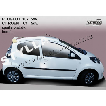 PEUGEOT 107 5D spoiler zad. dveří horní (EU homologace) PEUGEOT 107 5D spoiler zad. dveří horní (EU homologace)