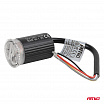 Výstražná lampa okrúhla oranžová LED R65 12V 24V 12W