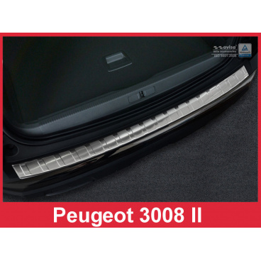 Nerez kryt- ochrana prahu zadného nárazníka Peugeot 3008 II 2016-17