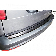 Nerez kryt zadného nárazníka chróm/čierny Omtec VW Caddy 2015-20