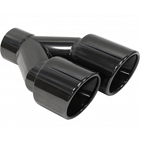 Nerez dual koncovka čierna (vstup 63 mm, výstup 89 mm) pravá alebo ľavá Nerez dual koncovka čierna (vstup 63 mm, výstup 89 mm) pravá alebo ľavá