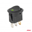 Vypínač prepínač tlačidlo okrúhle 12V 20A ON OFF podsvietenie zelené AMIO-03964
