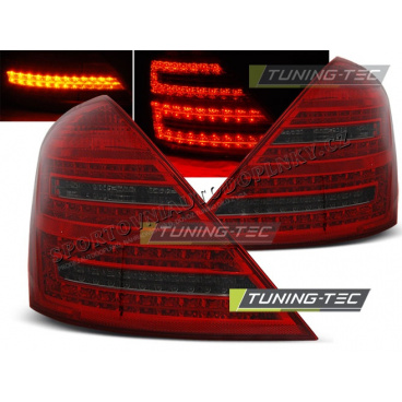 MERCEDES W221 S-KLASA 2005-2009 LED INDIC. ZADNÍ LED LAMPY RED SMOKE