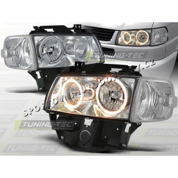 VW T4 Caravelle, Multivan 1996-03 Predné číre svetlá Angel Eyes Chrome (LPVW27)