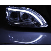 Mercedes W220 S-Klasa 09.1998-05.2005 přední čirá světla LED TubeLight chrome