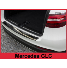 Nerez kryt-čierna ochrana prahu zadného nárazníka Mercedes GLC 2015+