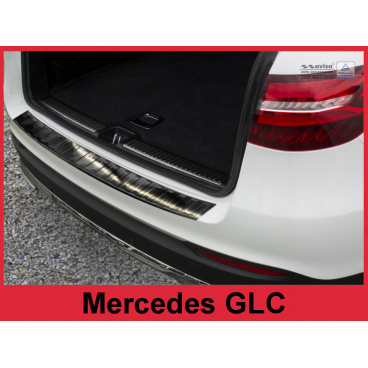 Nerez kryt-čierna ochrana prahu zadného nárazníka Mercedes GLC 2015+