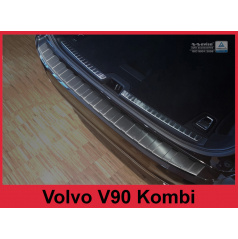 Nerez kryt- čierna ochrana prahu zadného nárazníka Volvo V 90 kombi 2016+