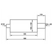 Koncový tlmič TurboWorks 80x135mm vstup 63,5mm