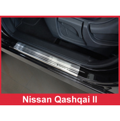 Nerez ochranné lišty prahu dverí 4ks Nissan Qashqai 2 2014-17