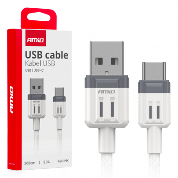 Kábel na nabíjanie USB-A - USB-C 3A 200cm FullLINK Kábel na nabíjanie USB-A - USB-C 3A 200cm FullLINK