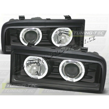 VW Corrado 1988-95 predné číre svetlá Angel Eyes black (LPVW36)