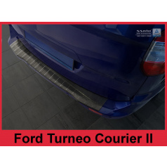 Nerez kryt- čierna ochrana prahu zadného nárazníka Ford Tourneo Courier II 2014-16