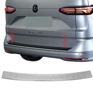 Nerez leštený kryt hornej hrany zadného nárazníka VW T7 Multivan 2021+