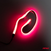 Ružové LED pásiky COB do auta 2x30cm 12V AMIO-04570