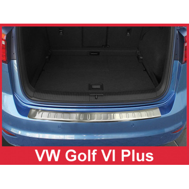 Nerez kryt- ochrana prahu zadného nárazníka Volkswagen Golf VI Plus 2009-12