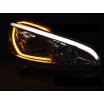Peugeot 208 04.2012-06.2015 přední čirá světla Tube Light chrome (LPPE30)