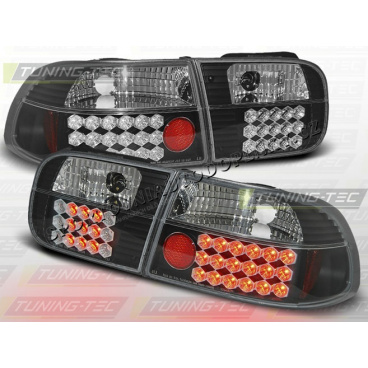 Honda Civic 1991-95 3D zadné LED lampy black Honda Civic 1991-95 3D zadné LED lampy black