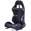 Športová polohovateľná sedačka Race Sport látková čierna
