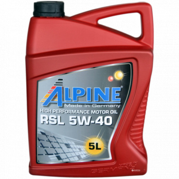Motorový syntetický olej Alpine RSL 5W-40 Motorový syntetický olej Alpine RSL 5W-40