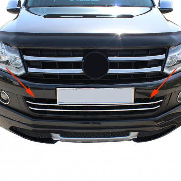 Nerez mriežky do originálneho predného nárazníka VW Amarok 2 ks Nerez mriežky do originálneho predného nárazníka VW Amarok 2 ks