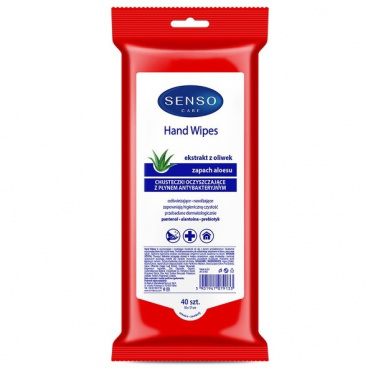 Vreckové obrúsky s aktibakteriální dezinfekciou a výťažkom z olív 40 ks