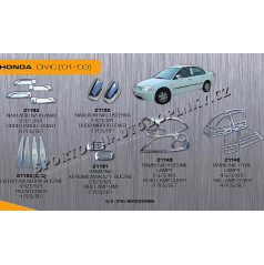 Honda Civic 2001-03 chróm autodoplnky